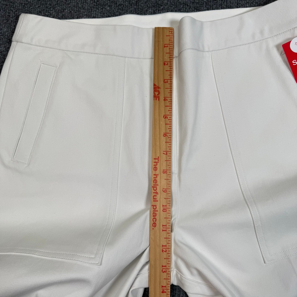 Spanx Stretch Twill Cropped Wide Leg Pants Classic White Size Tall XL 20479T NEW - Picture 8 of 9